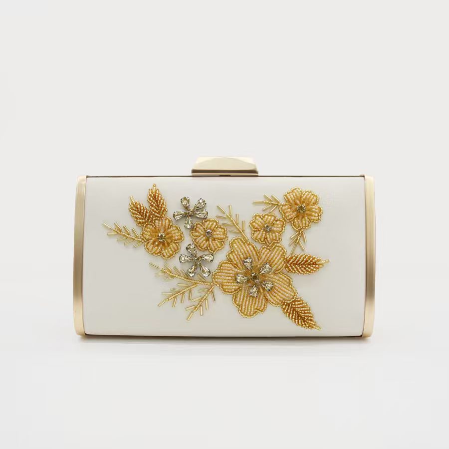 Luxury Embroidered Silk Box Bag