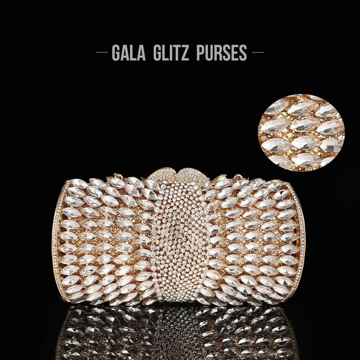 Luxury Hollow-Out Diamond Alloy Handbag