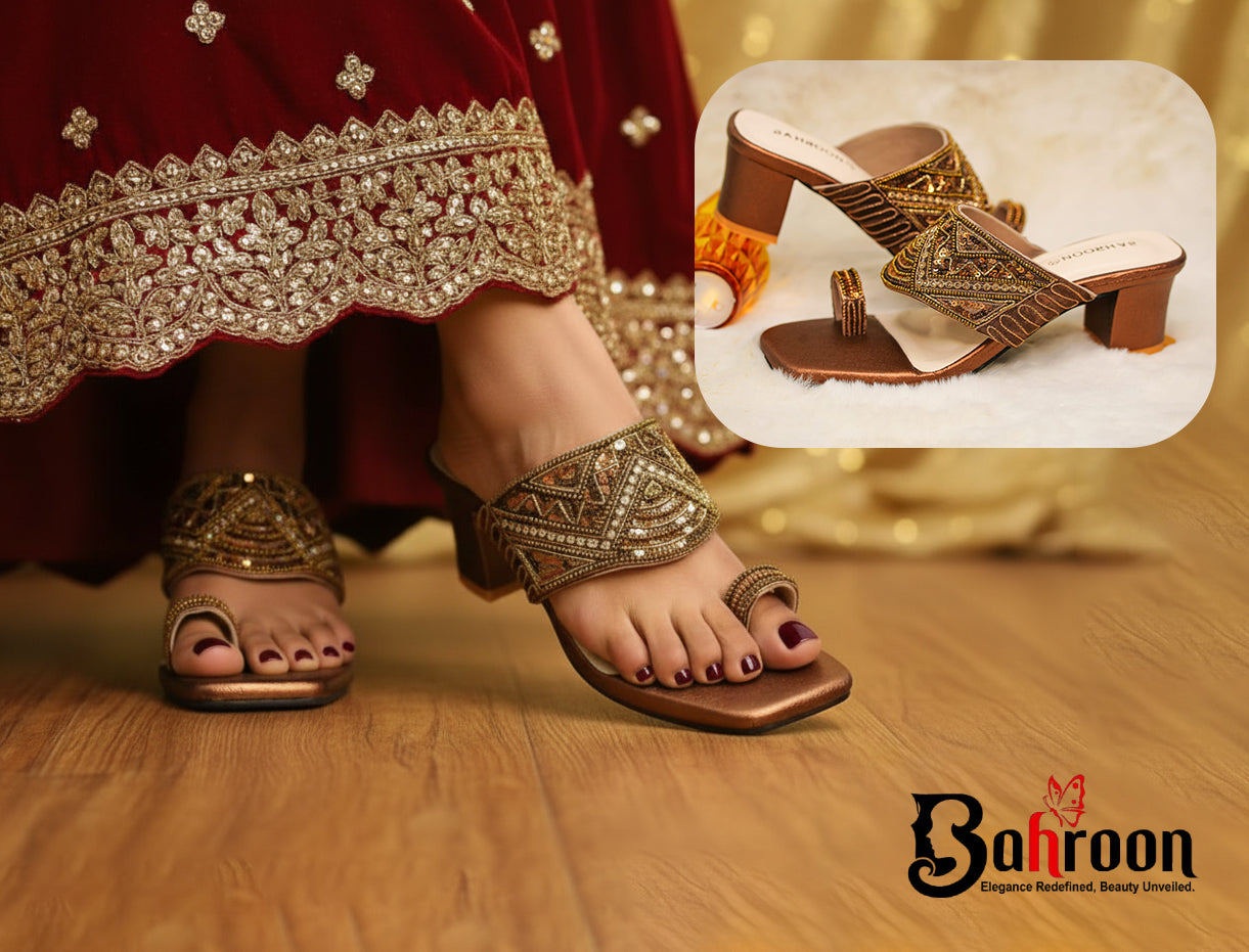 Premium Handcrafted Heel (𝐀𝐦𝐛𝐞𝐫 𝐋𝐨𝐨𝐤)