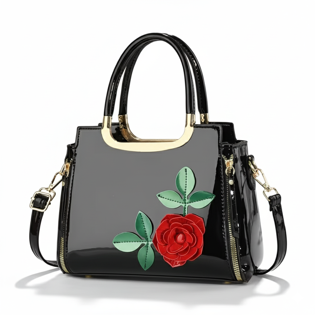 Imported Floral Patterned Handbag