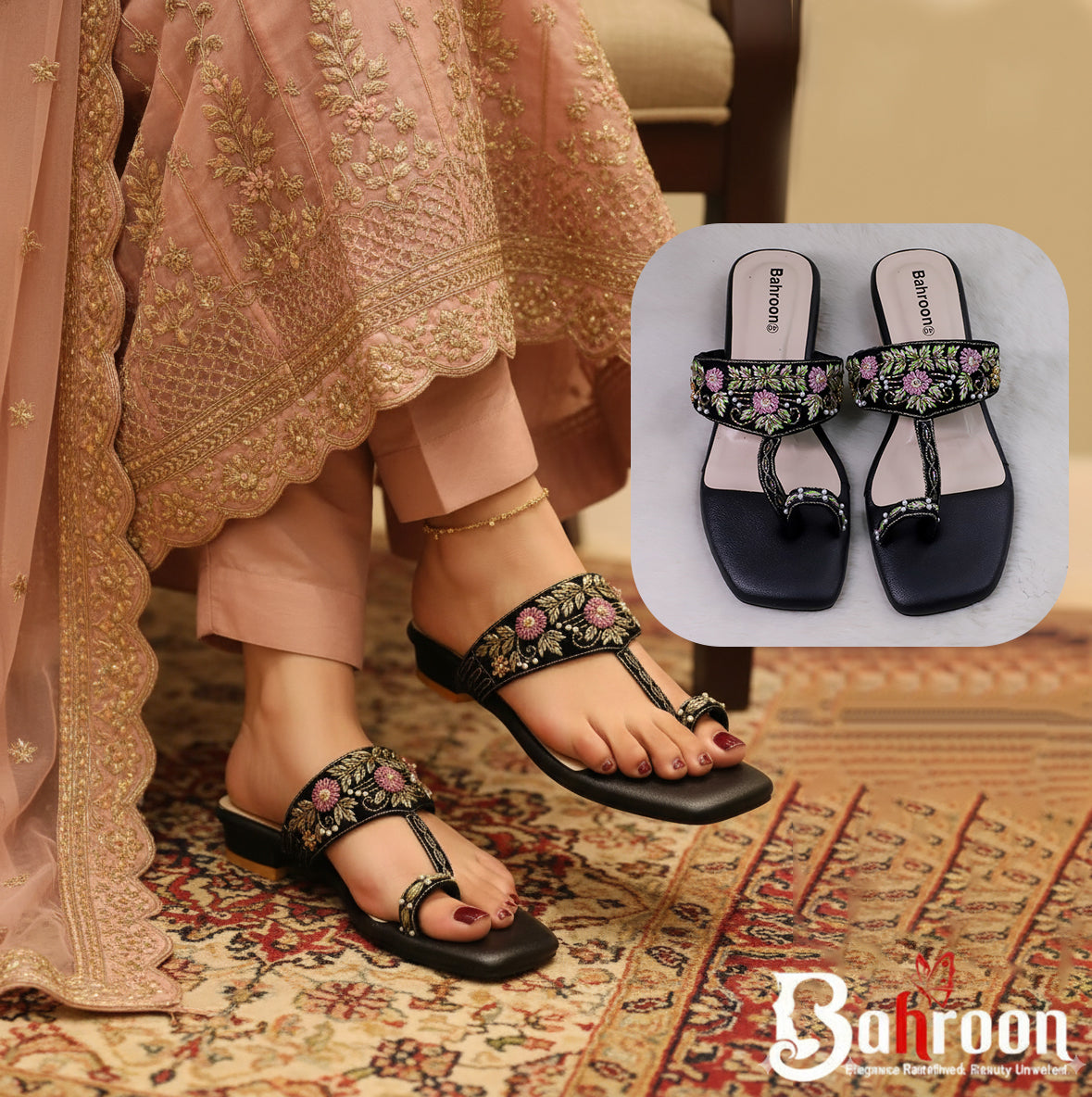 Premium Handcrafted Flats (𝑩𝒂𝒉𝒓𝒐𝒐𝒏 𝑩𝒍𝒊𝒔𝒔)