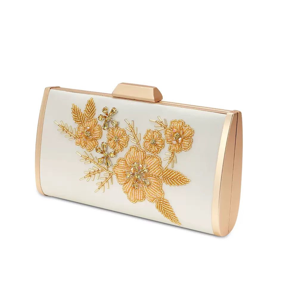 Luxury Embroidered Silk Box Bag