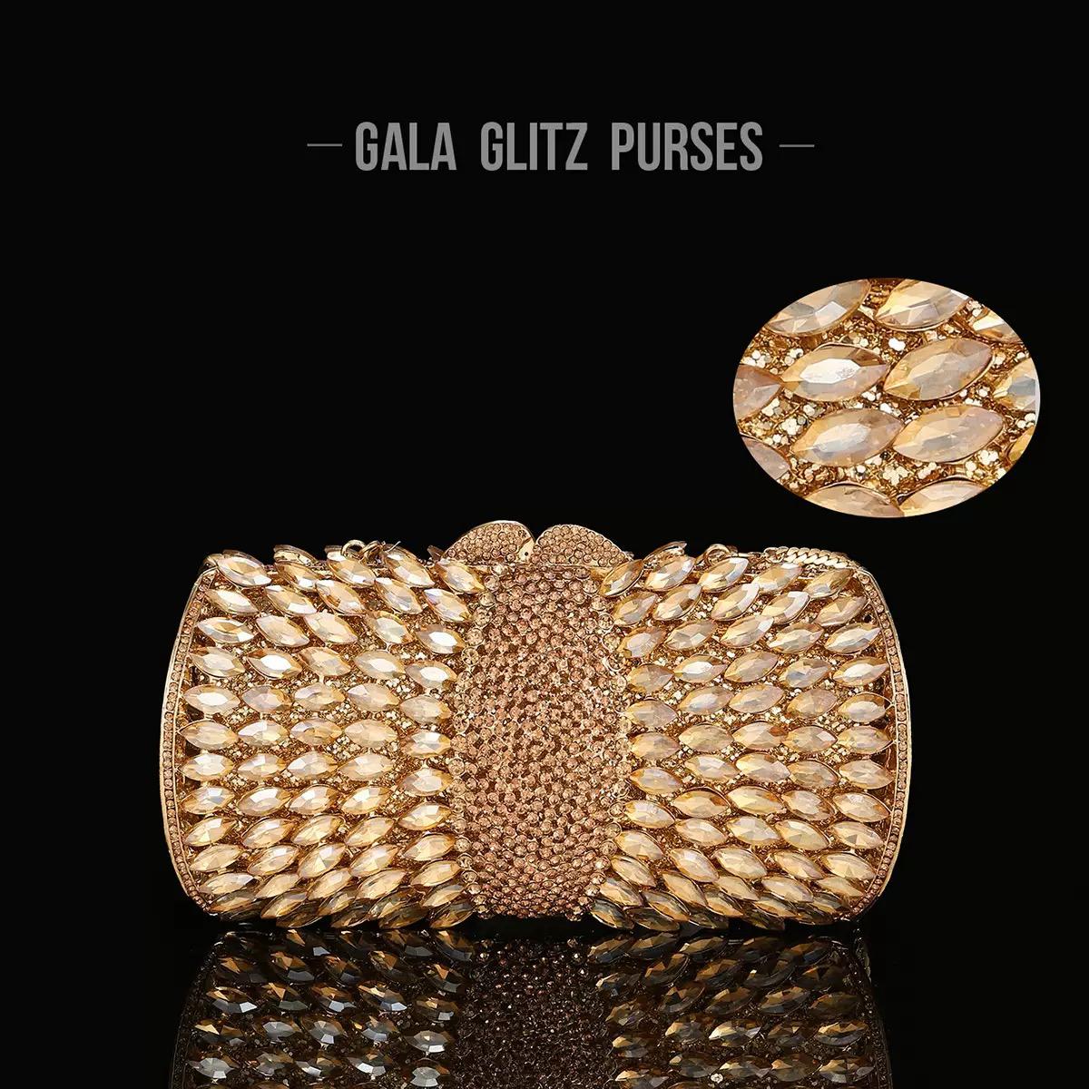 Luxury Hollow-Out Diamond Alloy Handbag