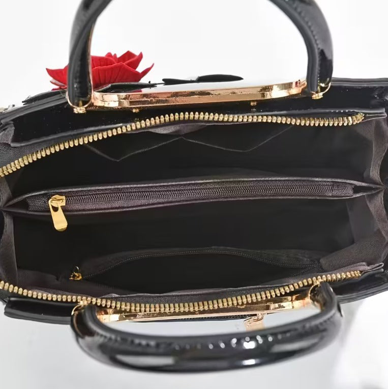 Imported Floral Patterned Handbag